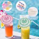 100PCS Cocktail Umbrellas for Drinks, Drink Umbrellas Cocktail, Paper Drink Umbrellas, Mini Drink Umbrellas Toothpicks for Luau Parasols Hawaiian Tiki Party Decorations (Circle)