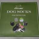 EXPAWLORER Anti Slip Dog Socks to Prevent Licking Paws, Dog Shoes for Hot Pavement, Dog Booties for Hardwood Floors, Dog Boots & Paw Protectors with Grippers for Small Medium Large Senior Dogs Pink M