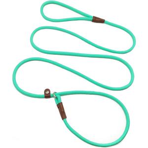 MayPaw Slip Lead Control Leash for Dogs No Pull, 13+ Colors Classic Dog Lead 7 FT Pet Slip Leash, 1/4 Rope Leashes for Small Medium Animals (7ft*1/4", Turquoise)