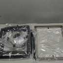 Small Black and Nickel Chandelier- 6 Lights Geometric Pendant Lighting, Modern Industrial Chandeliers Hanging Light Fixture for Entryway Dining Room Living Room Kitchen Island Hallway Foyer