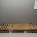 Adjustable Dog Ramp for Bed - Foldable Wooden Ramp for Dogs to Get on Bed, Couch, or Car with 13.4" Wide Walking Space (Walnut Wood with Gray Carpet, Medium)