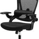Sweetcrispy Office Chair Ergonomic Desk Chair, 300 LBS Home Mesh Office Desk Chairs with Wheels, 2D Headrest, Up&Down Lumbar Support, Swivel High Back Computer Chair with Flip-up Armrests,Dark Black