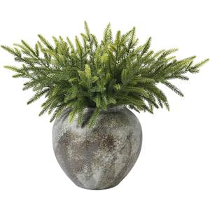 30 PCS Artificial Christmas Norfolk Pine Stems Branches, Real Touch Natural Droopy Faux Pine Picks 13 Inch Soft Fake Christmas Picks for Crafts Vase Garland Wreath Table Holiday Home Decor