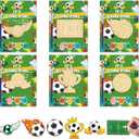 Bornerwhite 24 Pcs Soccer Party Favors Soccer Craft Kits Party Supplies Wooden Painting Kit for Kids Boys Girls Birthday Decorations Supplies Gifts Classroom School Prizes Rewards