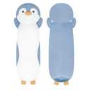 36" Penguin Stuffed Animal, Soft Jumbo Long Cuddle Pillow, Cute Blue Penguin Plush Body Pillow Plushies Toy Gift for Kids, Boy and Girls Birthday, Easter