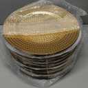 JEVERGN 40 Pack Gold Charger Plates Bulk, 13" Hammered Chargers for Dinner Plates, Gold Plate Chargers Set of 40, Round Plastic Charger for Wedding, Party Event, Dinner, Table Setting