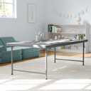 Flash Furniture Kids 4.93 ft Plastic Folding Table, Gray, 30"W x 60"L x 19"H