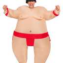 Spooktacular Creations Sumo Wrestler Inflatable Costume for Adult, Funny Air Blow Up Costume for Halloween Parties, No Red