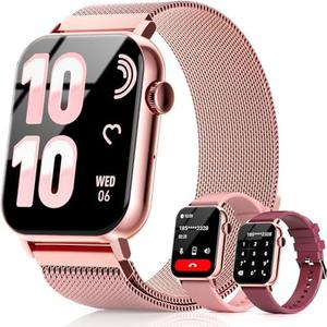 Trendia Smart Watches for Women, 1.83" HD Fitness Tracker (Answer/Make Calls), 120+ Sport Modes with Heart Rate/Sleep Monitor, IP68 Waterproof, Fitness Watch for iOS Android, Pink : Electronics