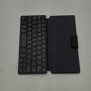 Doohoeek Universal Bluetooth Keyboard for Samsung Galaxy Z Fold, iPad mini 7 2024 & Phones, Dual Bluetooth Mini Keyboard with Any-Angle Kickstand & Leather Cover for Android, Windows and iOS (Black)