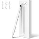 Stylus Pen for iPad,10 Mins Quick Charge Active Pencil for iPad 2018-2024,Palm Rejection Tilt Sensor Magnetic Pen (white)