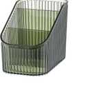 DASITON Large Capacity Makeup Brush Holder,3 Slot Makeup Brush Cup,Vintage striped Make Up Brush Holder,for Vanity Decor,Bathroom Countertops,Desk Storage Container,Cosmetic Display cases(Green-S)