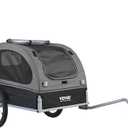 VEVOR Dog Bike Trailer, Supports up to 88 lbs, Pet Cart Bicycle Carrier, Easy Folding Frame with Quick Release Wheels, Universal Bicycle Coupler, Reflectors, Flag, Collapsible to Store