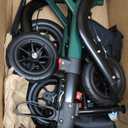 Walkers for Seniors, Rollator Walker with Seat, 10" Rubber Wheels All Terrain Rollator Walker with Backrest, Aluminum Walkers Built-in Cable, Foldable and Adjustable Height for Seniors, Green