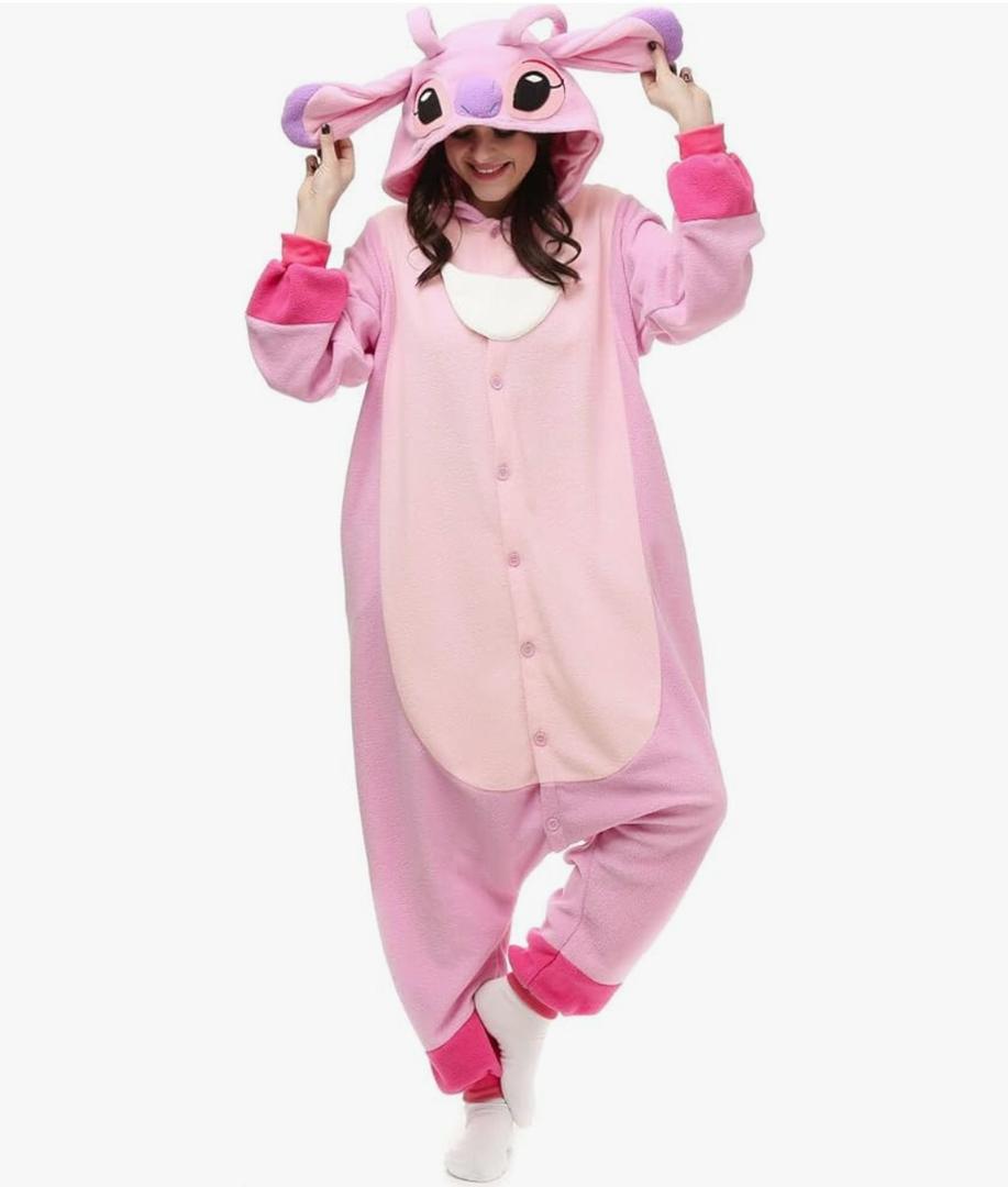 Wishliker Adult Onesie Animal Pajamas Halloween Cosplay Costumes Party Wear Blue (Lty1-pink, size XL)