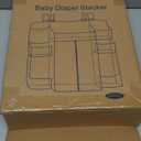 Sweeby Diaper Organizer for Changing Table and Crib - Nursery Diaper Stacker Hanging Caddy for Baby Essentials (Pink)