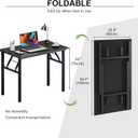 Need Computer Desk Folding Table Writing Desk/Compact Desk/Foldable Desk with BIFMA Certification, No Install Needed, Black AC5CB-100-60, 39inch