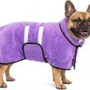 Dog Bathrobe, Super Absorbent for Small to Large Dogs, Light Purple, S