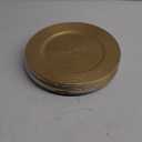 Hiceeden 12 Pack Gold Charger Plates for Dinner Plates, 13" Round Plastic Chain Shaped Charger Service Plates, Decorative Chargers Bulk for Table Setting, Wedding, Party, Event