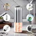 Electric Gravity Salt and Pepper Grinder Set Automatic Battery Powered Pepper Mill Shakers Kitchen Essentials Adjustable Larger Capacity With Led Practical Gifts For Housewarming Women Spice Grinder