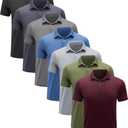 BALENNZ Golf Polos for Men Quick-Dry Athletic Mens Polo Shirts Short Sleeve Summer Casual Moisture Wicking Golf Shirt, Large