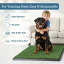 Artificial Grass Puppy Pee Pad for Dogs and Small Pets - Set of Three 41x27 Inch, Reusable 4-Layer Turf Pads for Dogs - Indoor and Outdoor Fake Grass Potty Pet Supplies by PETMAKER