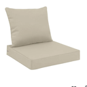 Favoyard Outdoor Seat Cushion Set 24 x 24 Inch Water-Resistant & Fade-Resistant Patio Furniture Cushions with Removable Cover Deep Seat & Back Cushion with Handle and Adjustable Straps for Chair Sofa
