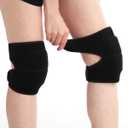SUJAYU Soft Dance Knee Pads for Kids Women Men, Volleyball Knee Pads for Women Men Wrestling Gear, Knee Protector Crash Pad Snowboarding Gear with Adjustable Bands (Black, Large)