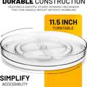 Lazy Susan Turnable Organizer for Cabinet  11.5 Inches Clear  Heavy Duty Plastic  Multifunctional and Practical Design  Ideal for Kitchen, Under Sink, Bathroom (1 Pack)