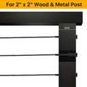 50 Pack 1/8" Black T316 Stainless Steel Invisible Cable Railing KitSwage Stud End for Deck, Stair, Wood & Metal Posts Black Cable Railing Hardware