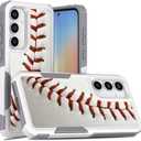 for Samsung Galaxy A16 5G, Shock-Absorption Hard PC and Inner Silicone Hybrid Dual Layer Armor Defender Case for Samsung Galaxy A16 5G (Baseball Sports)