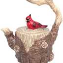 Blue Sky Ceramic Tree Stump Teapot, 9-inch Height
