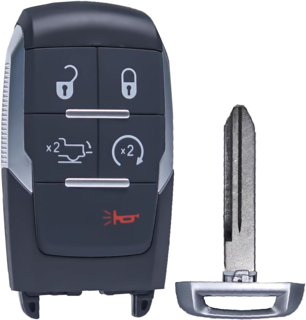 Keyless Entry Remote Control Key Fob Replacement Fits for Dodge Ram 2500 3500 4500 5500 2019 2020 2021 2022 2023 2024 GQ4-76T 68374994AC 68374994AA 68374994AB 5buttons Keyless Entry Remote Control Key Fob Replacement Fits for Dodge Ram 2500 3500 4500 5500 2019 2020 2021 2022 2023 2024 GQ4-76T 68374994AC 68374994AA 68374994AB 5buttons