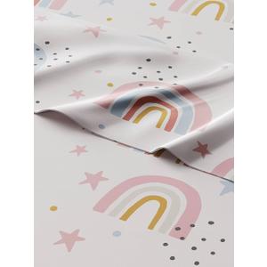 Kids Twin Size Rainbow Bed Sheets - 3 Piece Kids Rainbow Sheet Set - Star Theme Bedding - Ultra-Soft, Cute & Cozy - Breathable & Machine Washable - Colorful Bed Set for Boys, Girls, Teens & Toddlers (02 - Rainbow Sparkles)