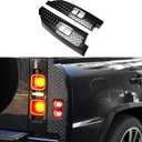 Tail Light Guards for Land Rover Defender 2020-2025 | Gloss Black ABS Lens Protection Covers | Anti-Scratch & UV Resistant | Easy Snap-On Installation for Defender 90 110 130 (Tail Light Cover)