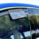 Car Solar Powered Exhaust Fan Car Window Exhaust Fan 180 Vehicle Ventilation Fan Car Radiator Cooling Fan Air Vent Cooler Ventilation System with Three Air Outlet (Gray-Blue)