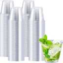 Clawsoff 300 Pack 9 oz Clear Plastic Cups, Disposable Cocktail Cups (No Lids) for Party, Wedding, PET Plastic Cup Bulk, Fancy Party Drinking Cup, Clear Tumblers for Cold Beverage