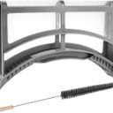 Upgraded AMI PARTS DC61-02595A Dryer Lint Filter Case Screen with Dryer Lint Brush - Stainless Steel Screen and ABS Frame - Fit for sam-sung Dryer, Replaces 2069505, PS4206799, AP4578777, EAP4206799
