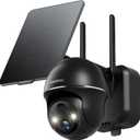 ZUMIMALL Solar Security Cameras Wireless Outdoor, 360 View Outdoor Camera Wireless Solar Powered,2.4G WiFi2K/3MP Color Night Vision,2-Way Talk, PIR Motion Alert, Cloud Storage, Work with Alexa