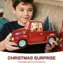 Red Pickup Truck Christmas Snow Globe, Resin Santa Claus Christmas Home Decoration