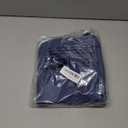 TOPDesign 1-Pack Canvas Tote Bag with an External Pocket, Reusable Grocery Shopping Bag, Top Zipper Closure, Daily Essentials (Blue)