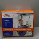 Gym1 Indoor Doorway Gym Set - Sensory Swing & Grip Rings - Adjustable Door Frame Pull-Up Bar for Kids & Adults - Door Frame Jungle Gym with Agility Ladder - 4-Piece, Blue