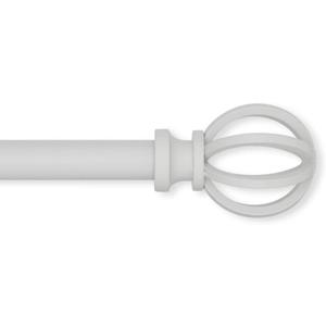Lumino Cage Single Curtain Rod Set, 5/8" Diameter - Starting at $14.99 - (With Multiple Color Options), Curtain Rod, Drapery Rod, Decorative Rod, Dcor, White, 30-84" Width