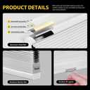 UNISHADES Blackout Cordless Cellular Shades, 57 5/8" W × 64" H White
