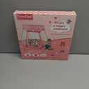 Crayline Pop Up Princess Tent with Star Light, Toys for 1 2 3 Year Old Girl Birthday Gift, Ball Pit for 12-18 Months Baby Girl Toys, Toddler Gifts, Easy to Pop Up and Assemble (Pink Gray)