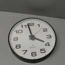 Night Light Wall Clocks Battery Operated, 10 Inch Silent Wall Clock for Bedroom Night Glow, Sound Control Luminous Wall Clocks for Living Room Decor, LED Wall Clock Modern for Kitchen Office