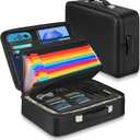 Fireproof Document Box with Combination Lock, Waterproof, Used for Storing Important Files, Certificates, Passport, Portable Travel Safe Hard Case Document Organizer (Black)