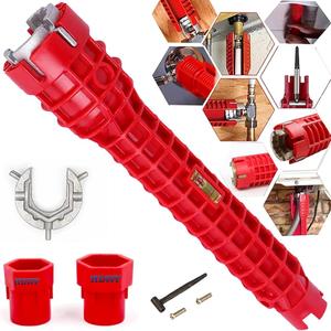 8 in 1Multifunctional Kitchen Faucet Sink Basin Wrench, Kitchen Drain Tub Removal nut Plumbing Plumber for Tight Spaces Installation and Repairs Tools