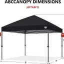 ABCCANOPY 8x8 Pop Up Canopy Tent, Heavy Duty Weather Protection, Black