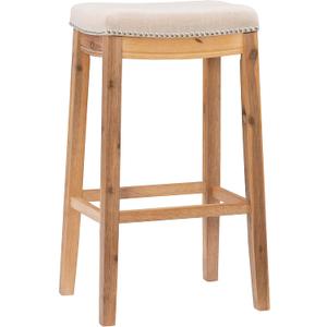 Linon Home Décor Kingston Acacia Bar Stool, Brown